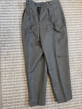 Vintage Grey Houndstooth Trousers 6 Field Manor